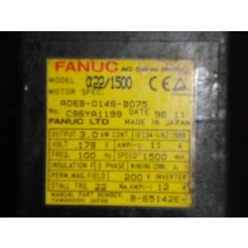 A06B-0146-B075 Fanuc ac servo motor a22/1500 used