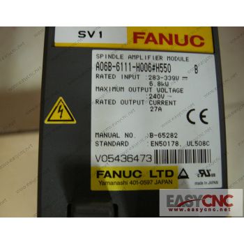 A06B-6111-H006#H550 Fanuc spindle amplifier aiSP5.5 used